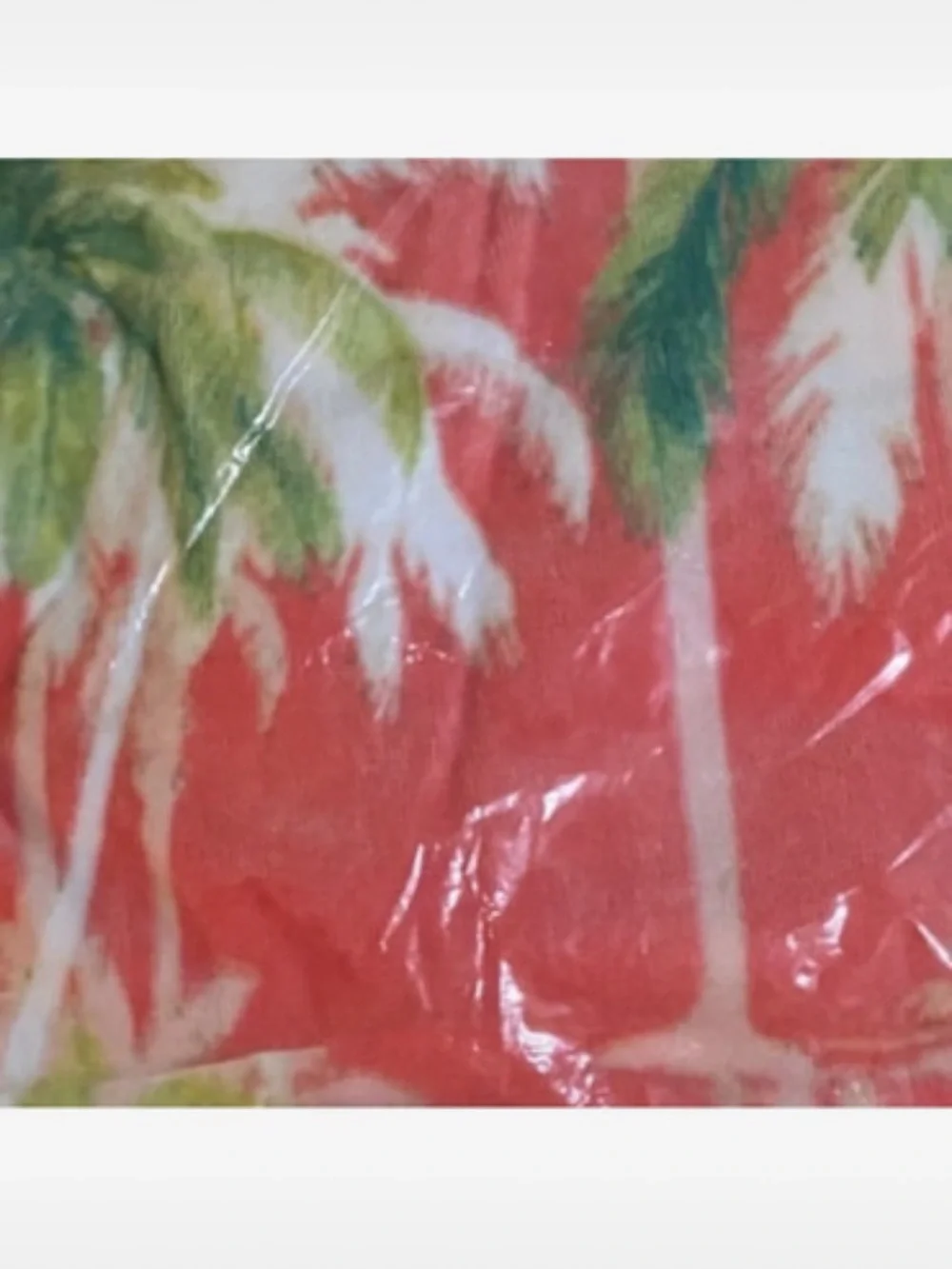 Tommy Bahama Coral and Green Palm Print oversized Beach Towel